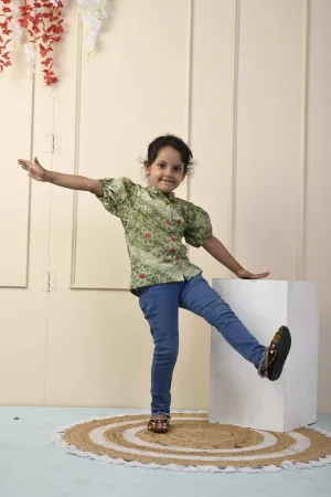 Puchu bandhani shirt