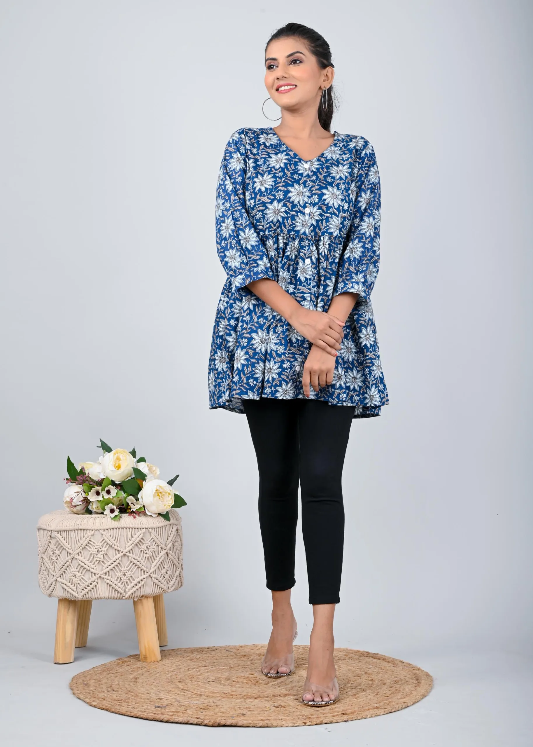 Daisy blue peplum top - Image 2