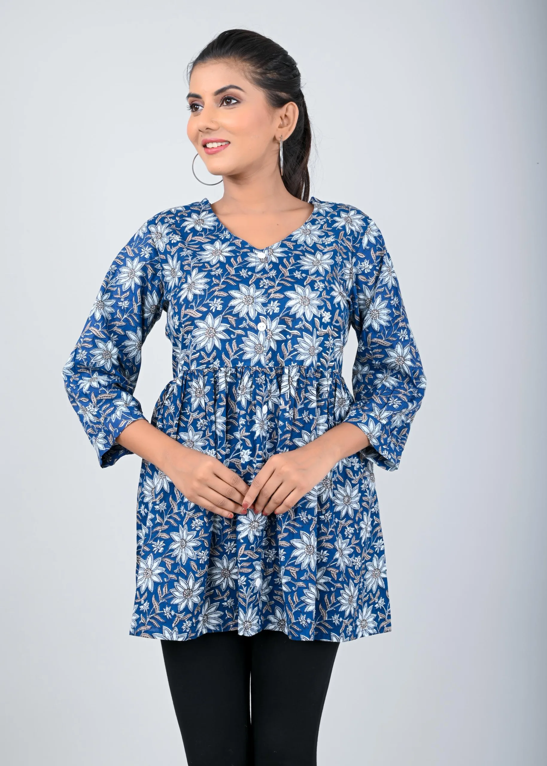 Daisy blue peplum top - Image 5