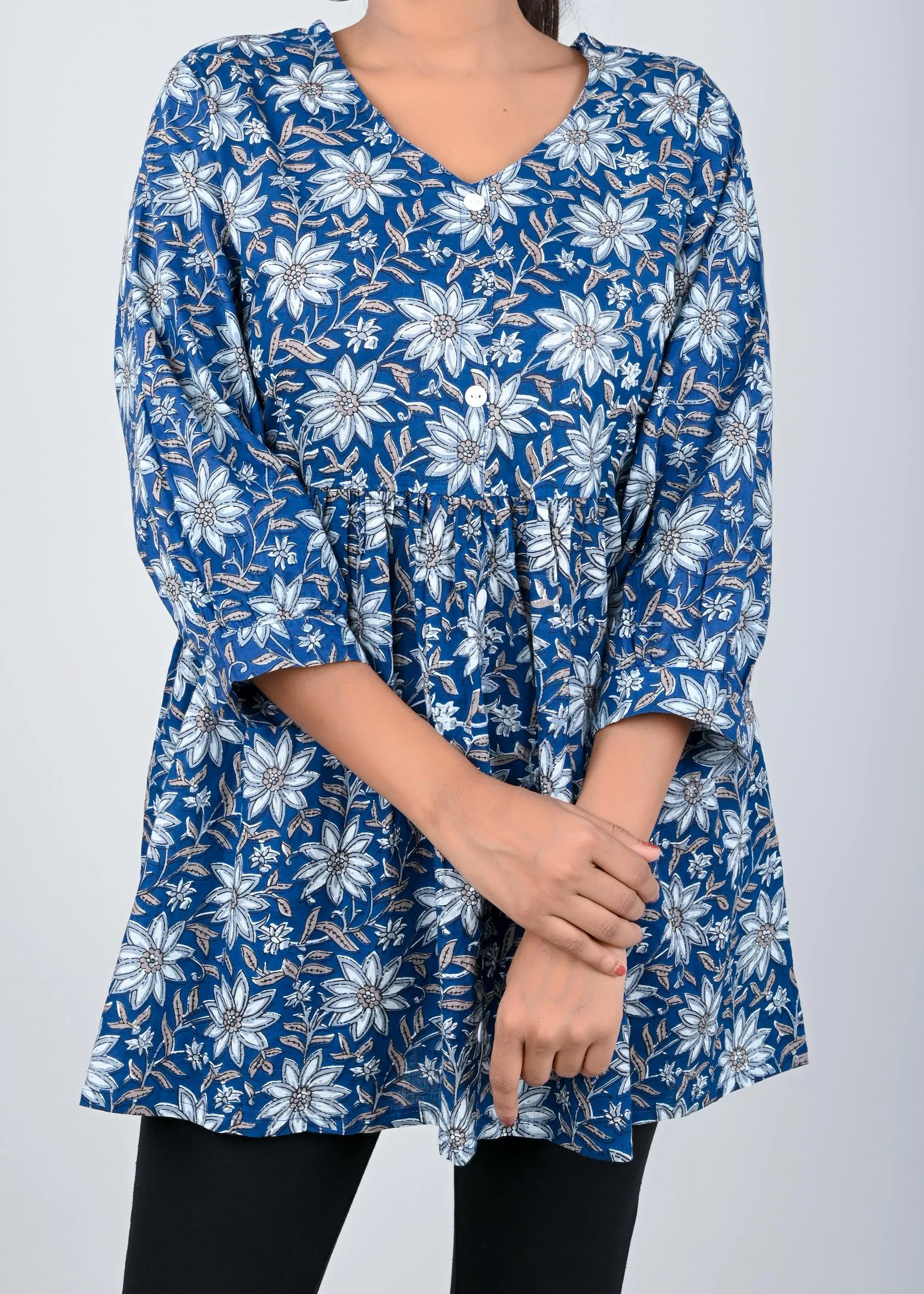 Daisy blue peplum top - Image 6